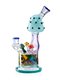 10" Mini Cute Mushroom Dab Rig, Colors: Dark Blue