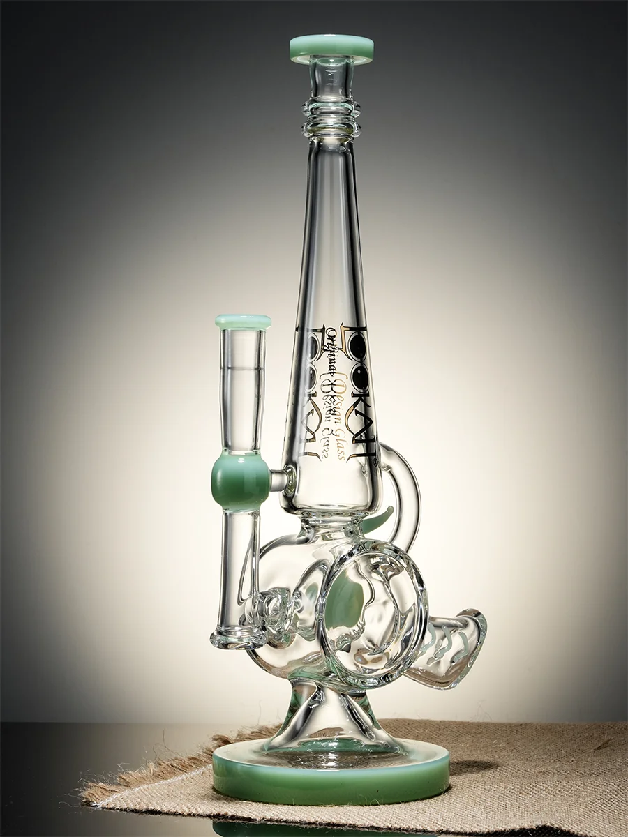 Clear Green Cool Recycler Gun Water Pipe