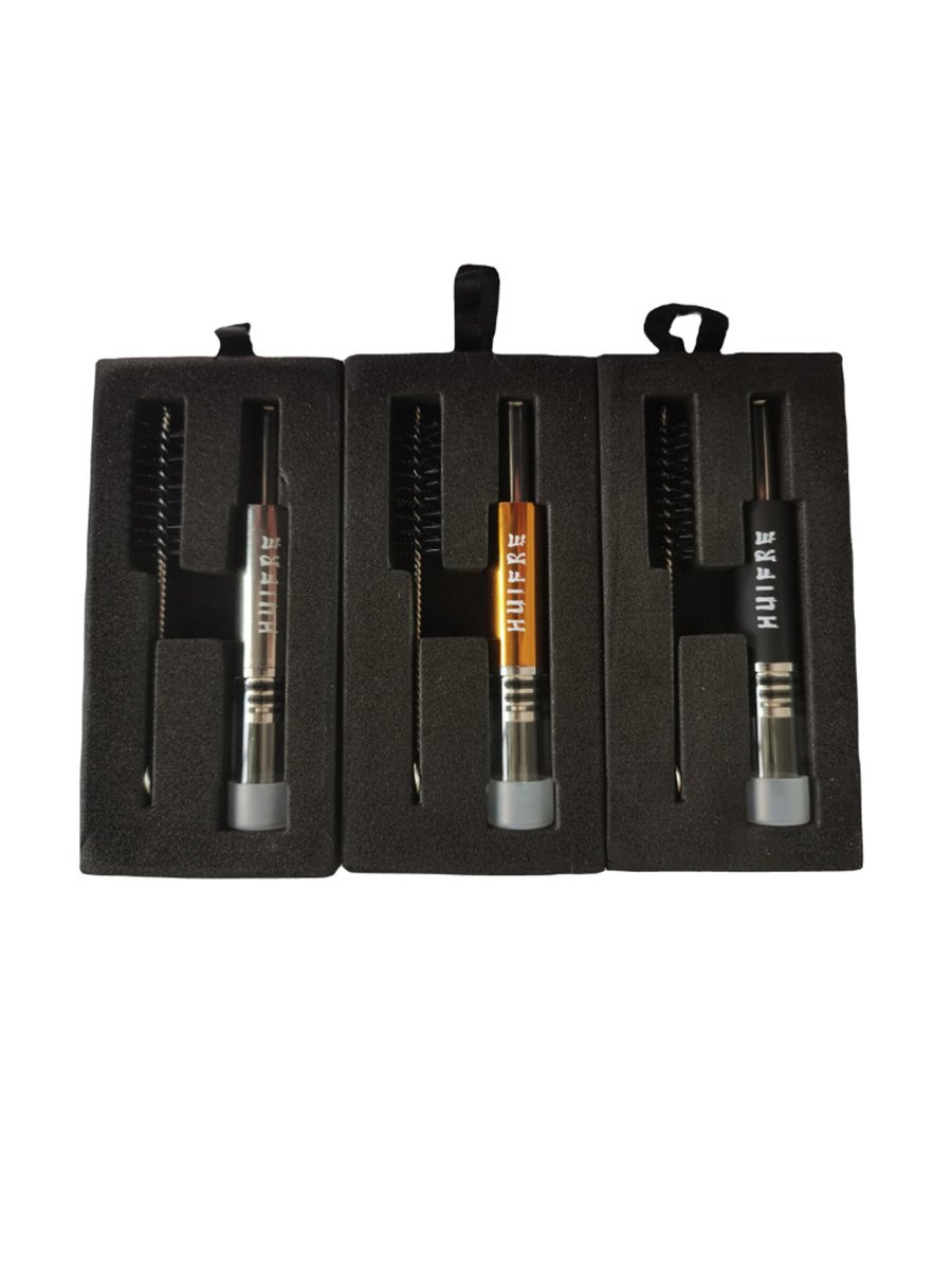 EDG Retractable Glass Smoking Pipe, Color: Black