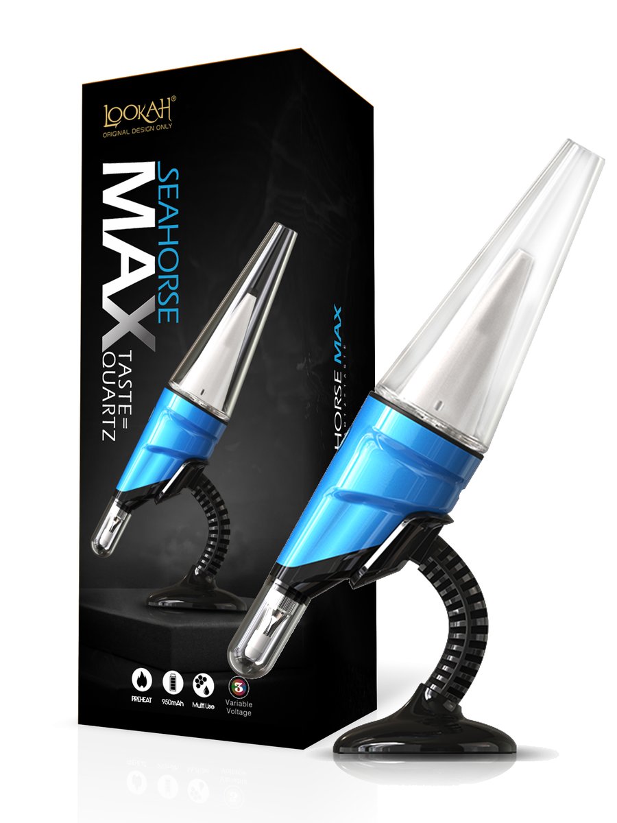 LOOKAH Seahorse Max Dab Pen with bubbler Blue