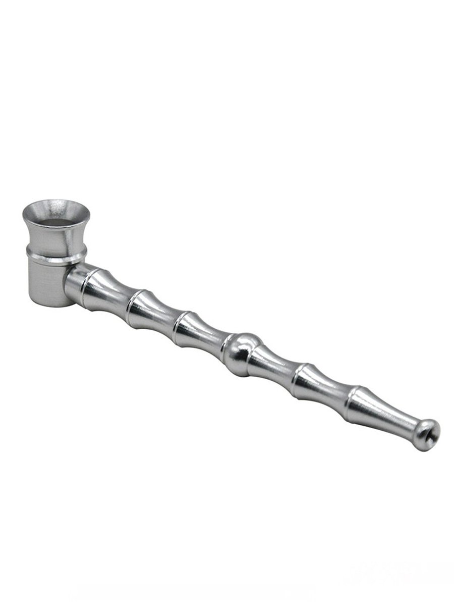 Bamboo Shape Metal Smoke Pipe, Color: Gold, 7 image