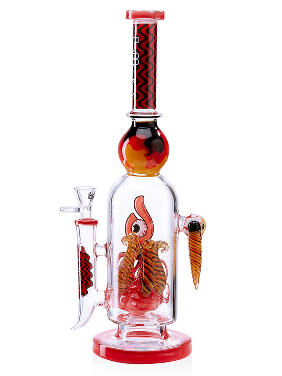 Lookah Bong 14" Cute Anime Octopus Bubble Bong Water Pipe - Red, Colors: Red, 3 image Lookah Bong 14" Cute Anime Octopus Bubble Bong Water Pipe - Red, Colors: Red, 3 image