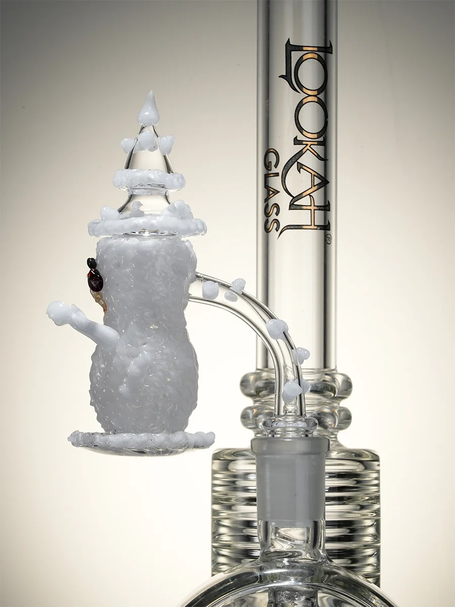 14MM Male 90° Snowman Quartz Dab Nail with Carb Cap, 2 image