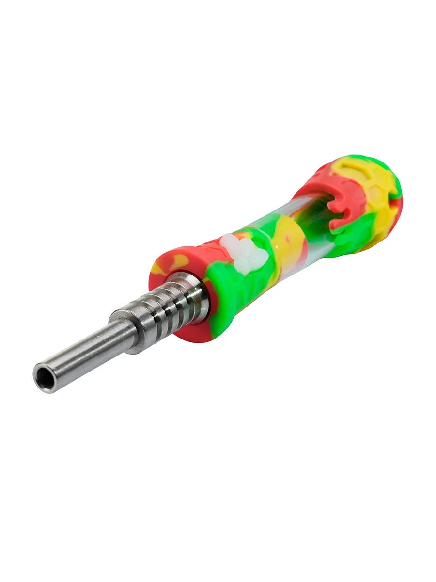 Glow-in-the-Dark Silicone Honey Bee Nectar Collector with 14mm Titanium Tip, 2 image