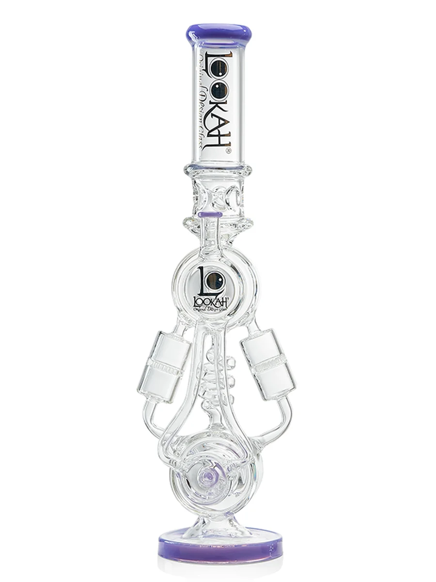 12" Ice Double Chamber Bong | Honeycomb Percolator | Purple 12" Ice Double Chamber Bong | Honeycomb Percolator | Purple