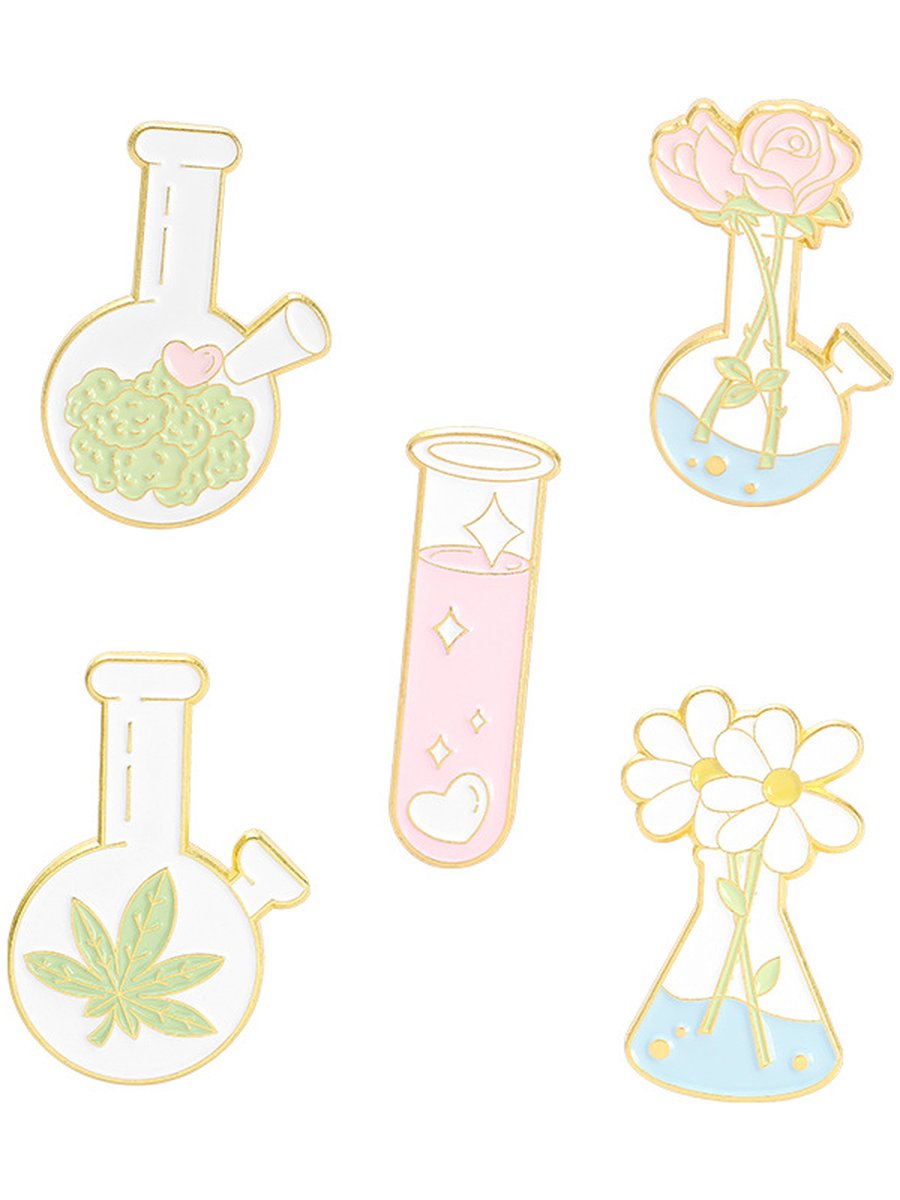 Water Pipe Pin Brooches, 2 image Water Pipe Pin Brooches, 2 image