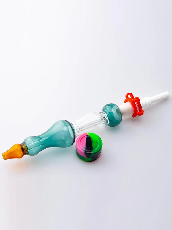 7.36" Colorful Glass Nectar Collector with Water Filter, Color: Green 7.36" Colorful Glass Nectar Collector with Water Filter, Color: Green