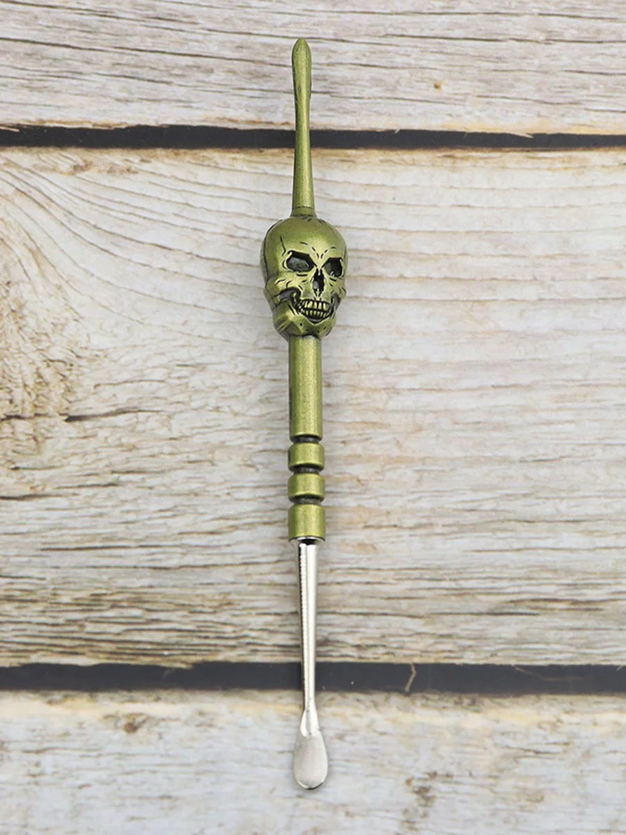 2 PCS Cool Skull Metal Dab Tools, 6 image 2 PCS Cool Skull Metal Dab Tools, 6 image