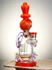 9.5” Cute Garden Snowman Dab Rig, Colors: Orange, 2 image 9.5” Cute Garden Snowman Dab Rig, Colors: Orange, 2 image