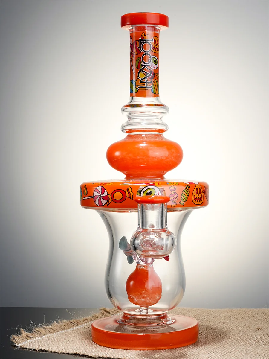 Lookah Bong 11" Cute Candy Stick Glass Water Pipe, Colors: Orange, 7 image Lookah Bong 11" Cute Candy Stick Glass Water Pipe, Colors: Orange, 7 image