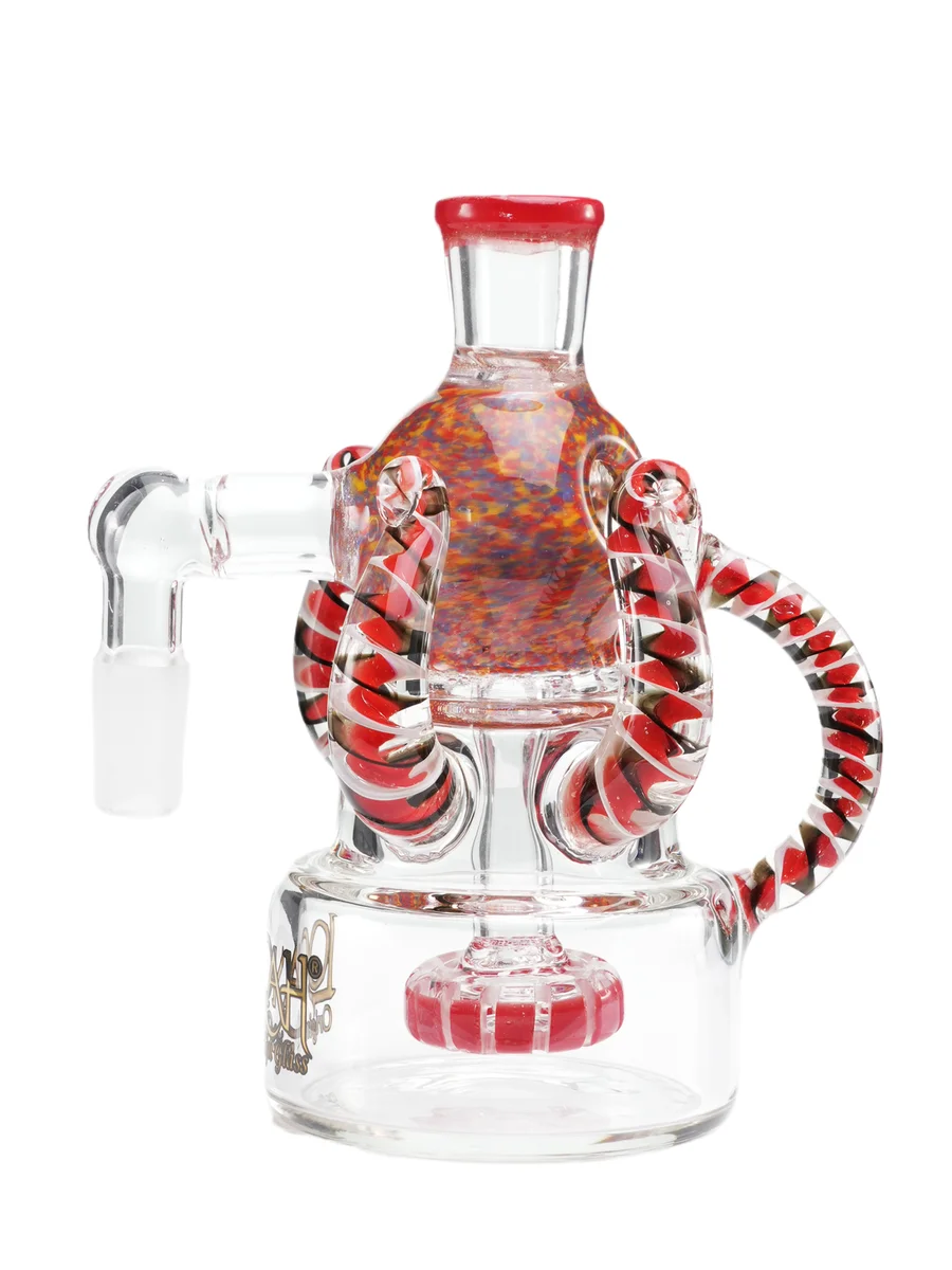 14mm, 90 Degree Male Joint Ash Catcher, Colors: Red, 4 image 14mm, 90 Degree Male Joint Ash Catcher, Colors: Red, 4 image