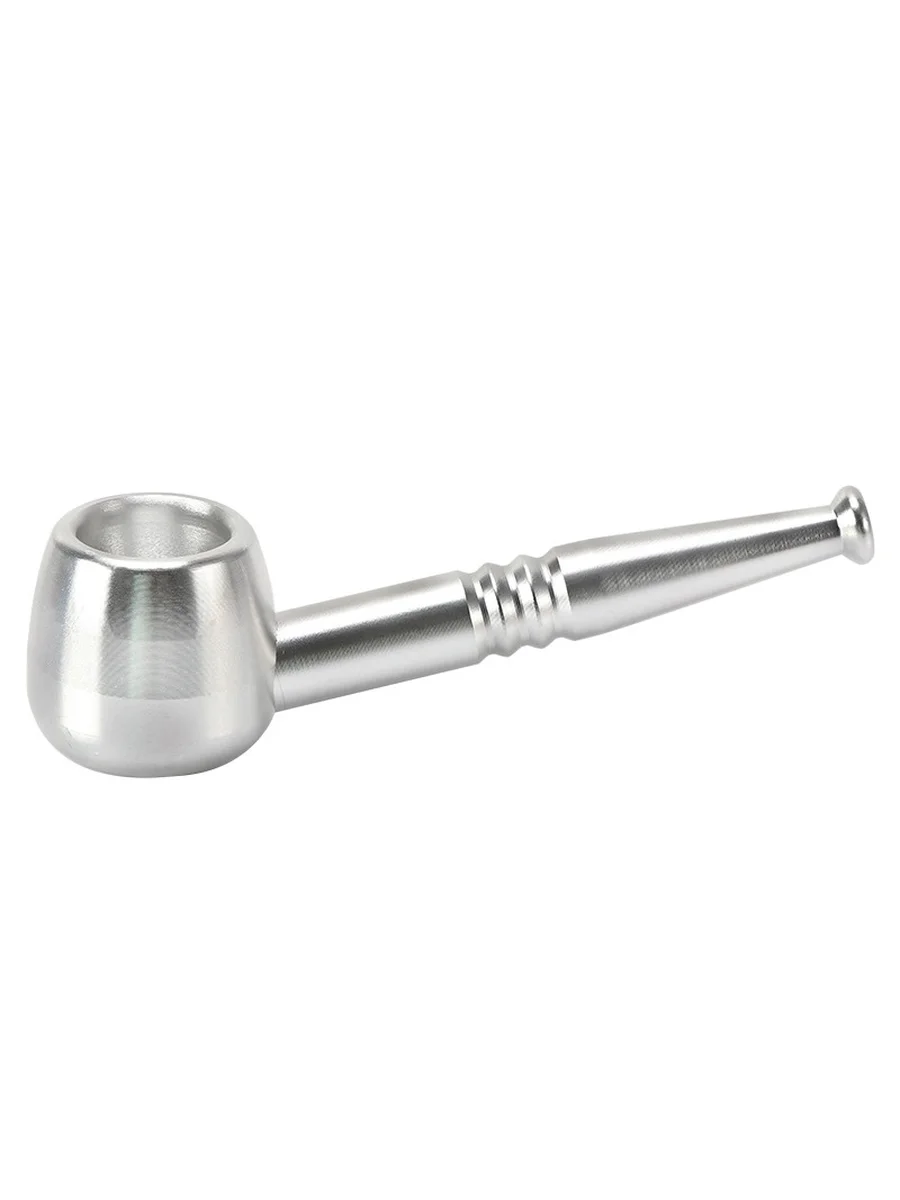 Aluminum Alloy Smoking Pipe, Color: Silver Aluminum Alloy Smoking Pipe, Color: Silver