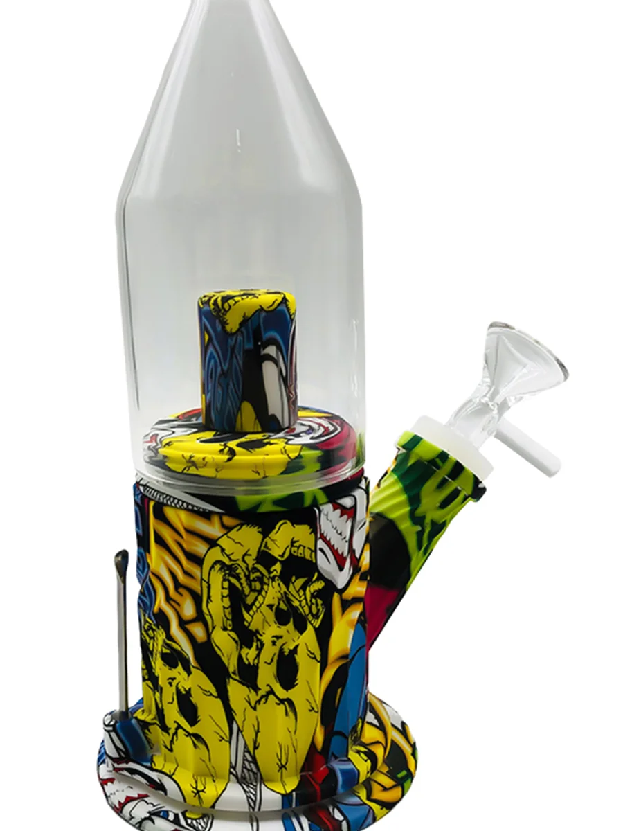 Wave-shaped Conical Silicone Bong