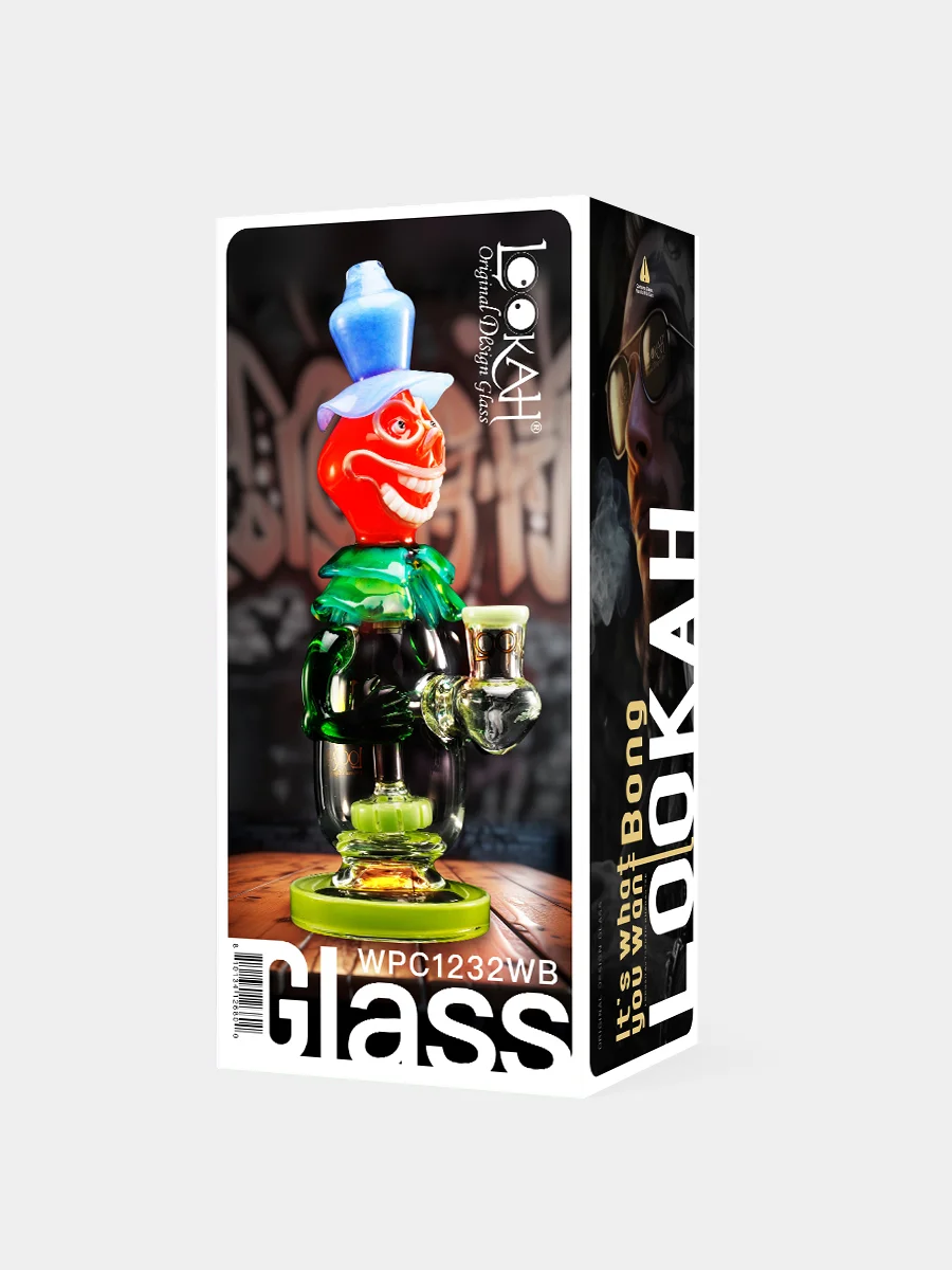 face-painted-clown-bong-packaging-water-blueface-painted-clown-bong-packaging-green
