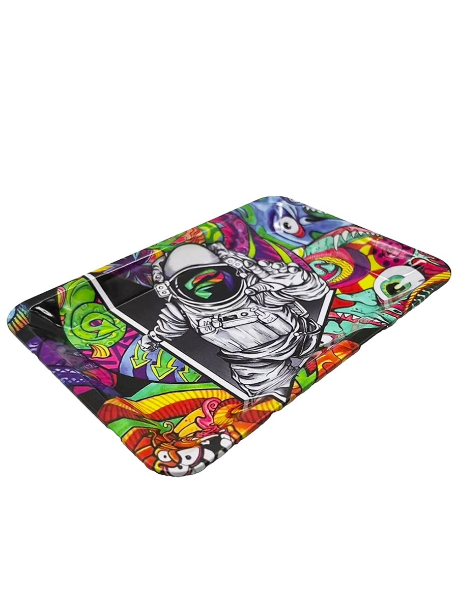 Astronaut Metal Rolling Tray Details