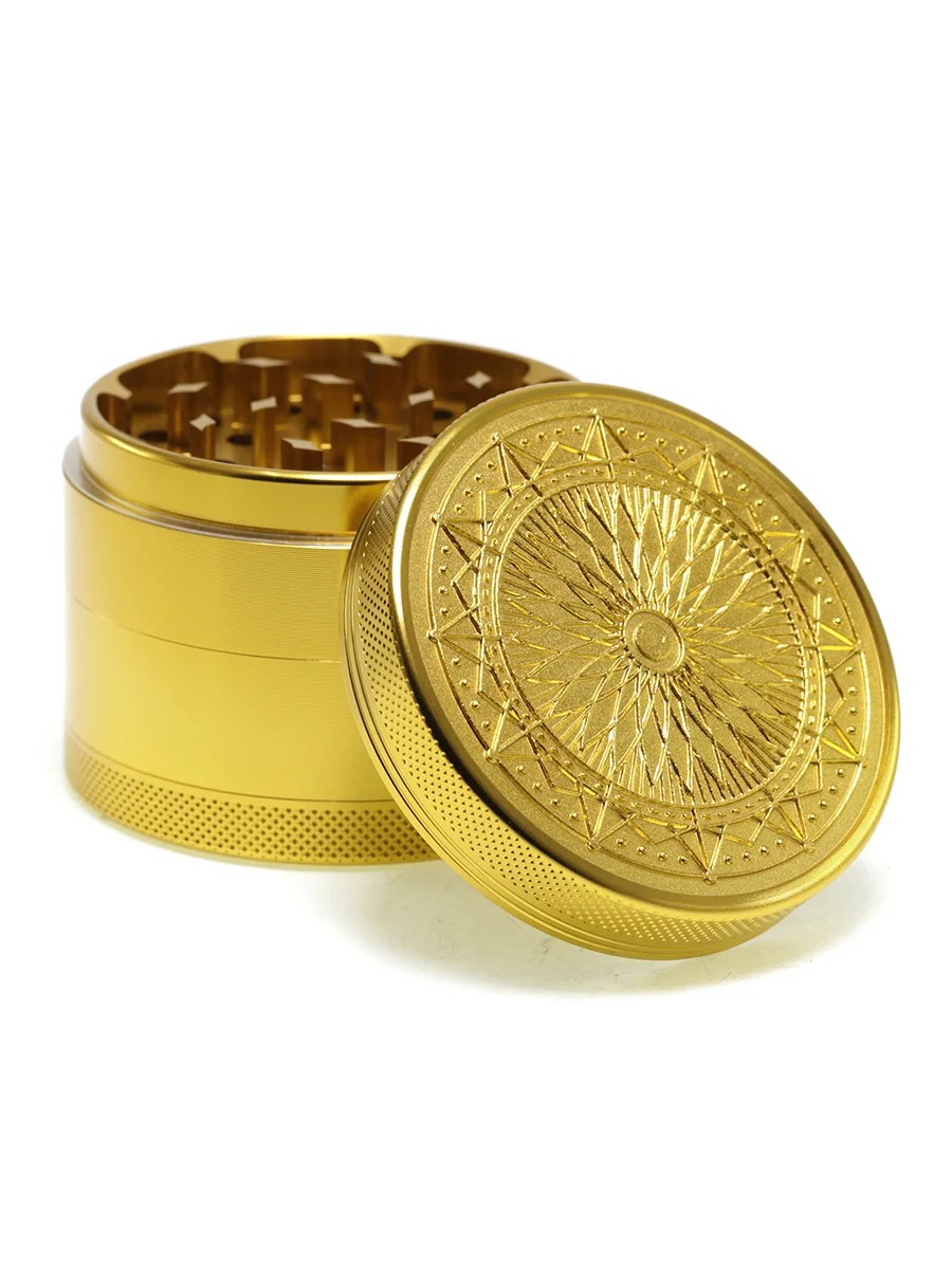 Embossed Smoke Grinder 4 Layers Herb Grinder Embossed Smoke Grinder 4 Layers Herb Grinder