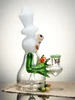 Lookah 8" Mini Cool Frog Themed Glass Dab Rig, Colors: White Jade, 8 image