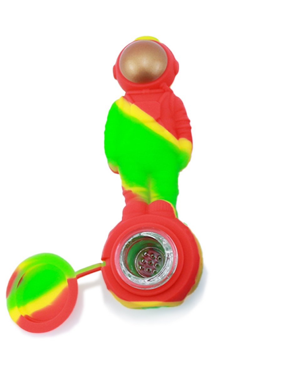 Green and Blue Astronaut Glass Pipe, Color: red-green, 5 image Green and Blue Astronaut Glass Pipe, Color: red-green, 5 image