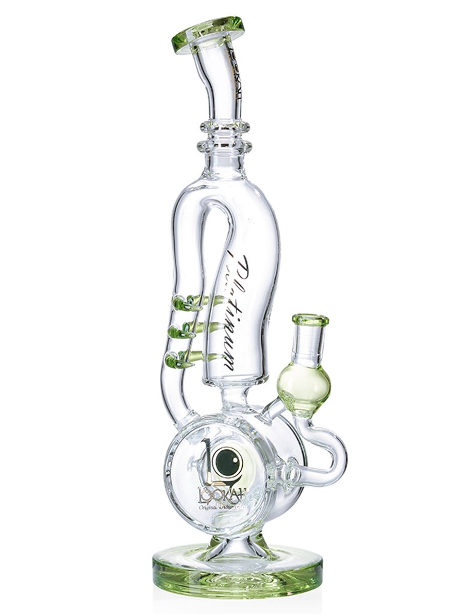 WPC806 Water Pipe, Colors: Clear Green, 2 image