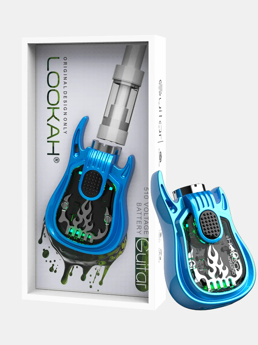 LOOKAH Guitar 510 thread vape battery - Blue LOOKAH Guitar 510 thread vape battery - Blue