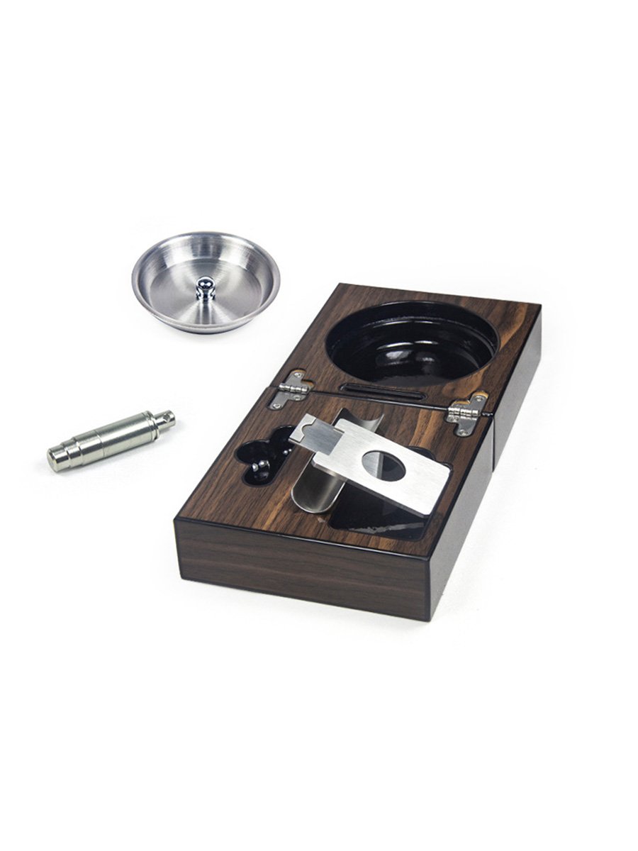 Luxury Wooden Cigar Ashtray with Phone/Tablet Holder, 3 image