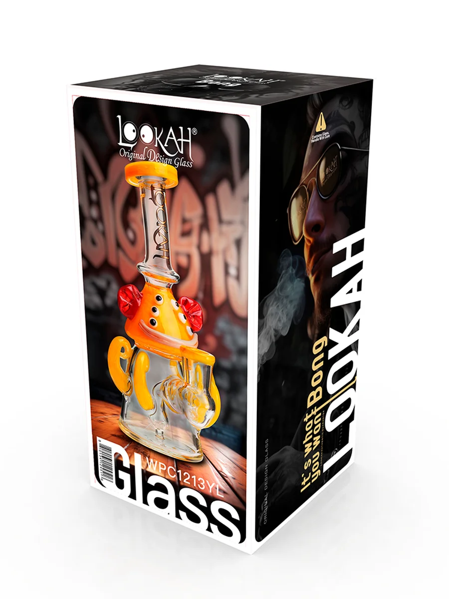 Lookah Rig 8" Mini Cute Six Eyes Clown Octopus Dab Rig, Colors: Water Blue , 8 image Lookah Rig 8" Mini Cute Six Eyes Clown Octopus Dab Rig, Colors: Water Blue , 8 image