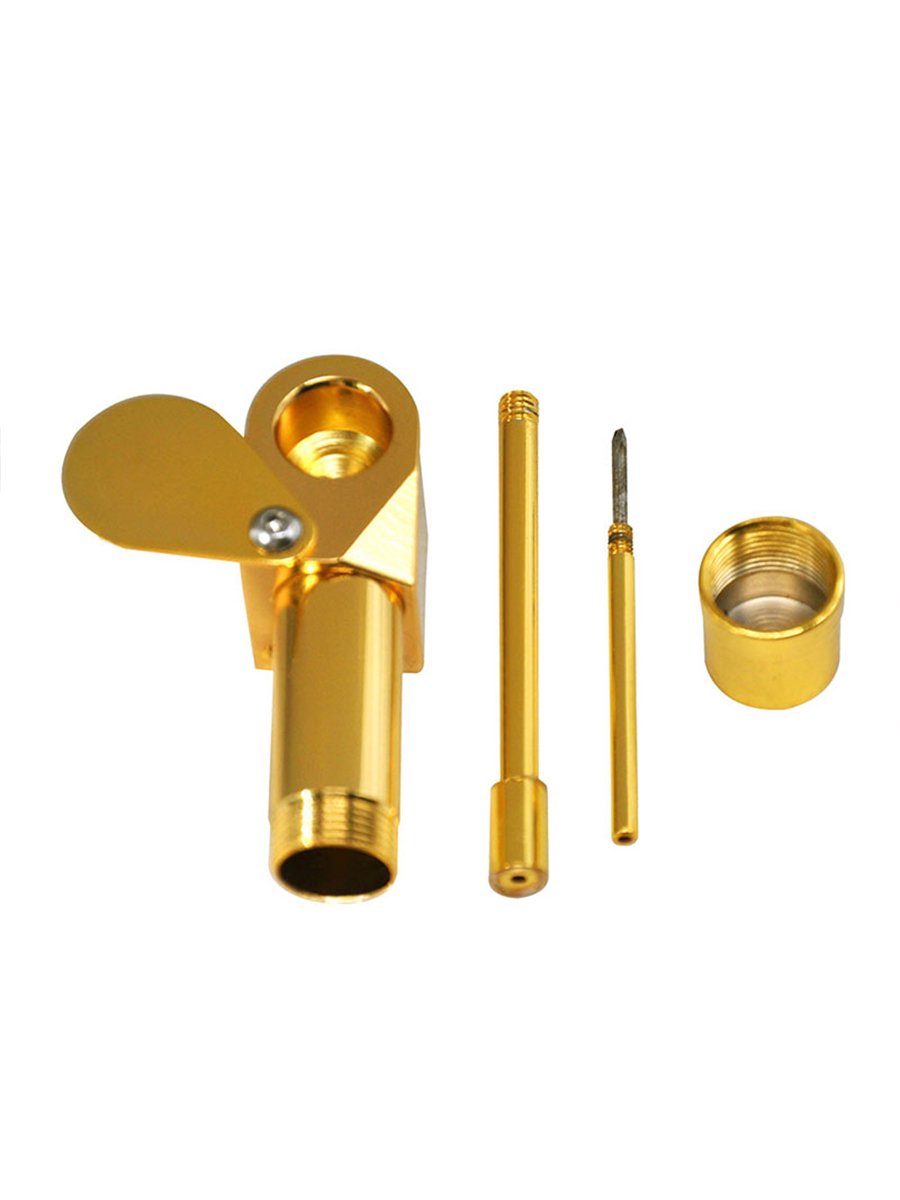 Brass Smoking Pipe With Stash Storage3 Brass Smoking Pipe With Stash Storage3
