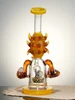 Lookah Bong 9" Turbine Perc Funny Looks Water Pipe, Colors: Yellow, 6 image Lookah Bong 9" Turbine Perc Funny Looks Water Pipe, Colors: Yellow, 6 image