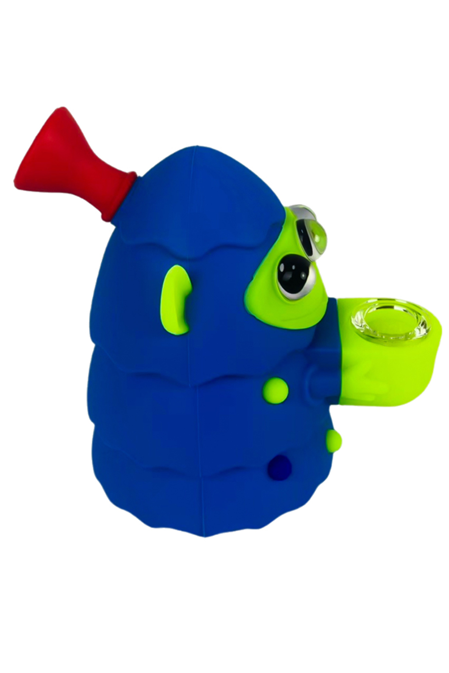 Christmas Tree Three-Eyed Silicone Dab Rig, Color: Sky Blue, 2 image Christmas Tree Three-Eyed Silicone Dab Rig, Color: Sky Blue, 2 image