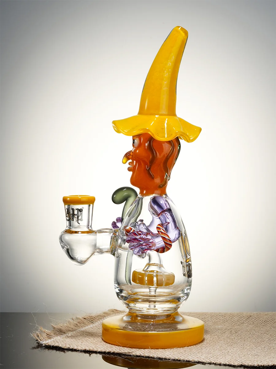 Lookah Rig 9.4" Cool Mystic Wizard Dab Rig, Colors: Yellow, 14 image Lookah Rig 9.4" Cool Mystic Wizard Dab Rig, Colors: Yellow, 14 image