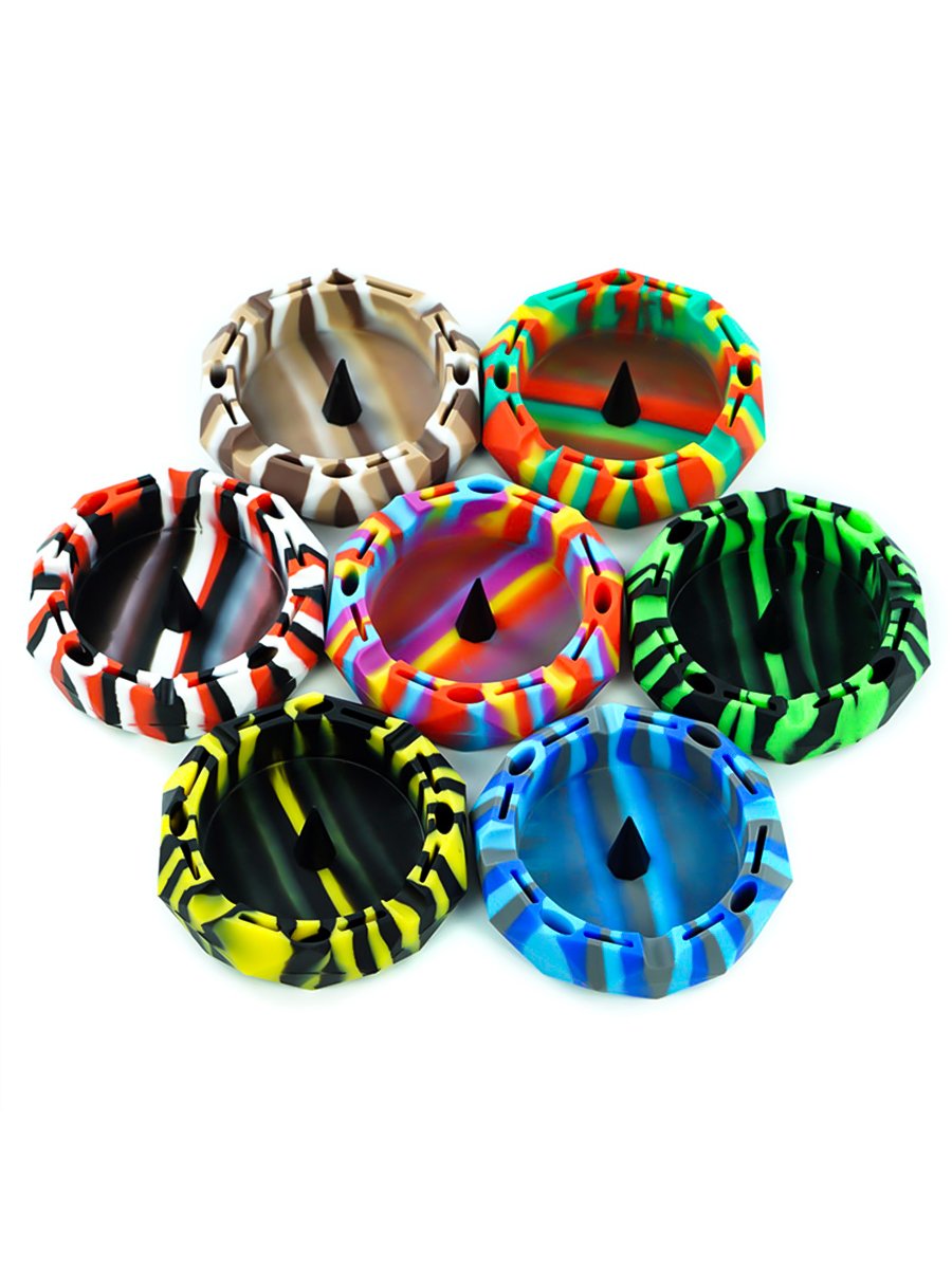 Silicone Ashtray with Tool Stations Silicone Ashtray with Tool Stations