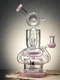 Lookah Bong 12.8 " Multi Spike Spiral Inline Perc Recycler Water Pipe, Colors: Pink