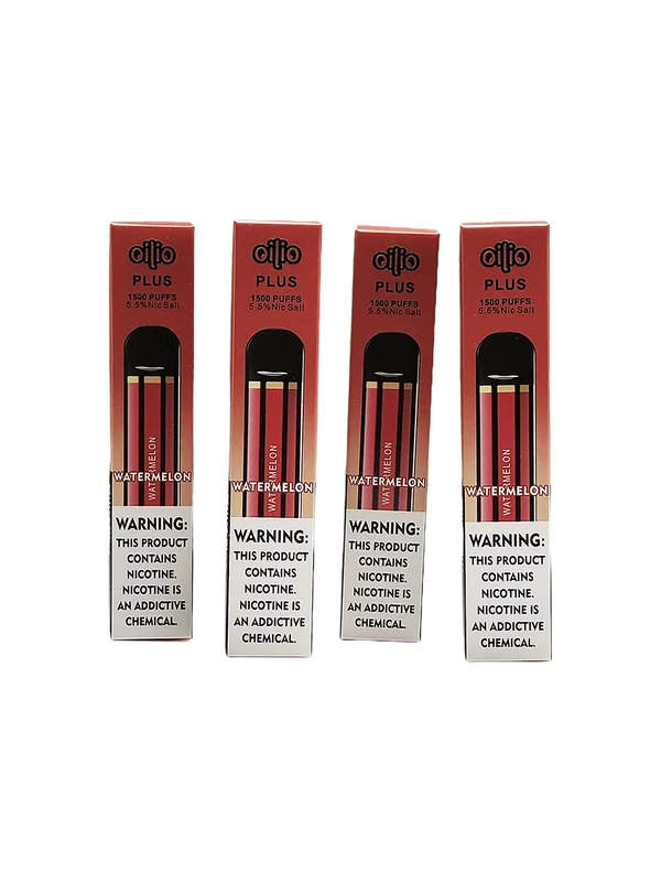 Oilio Plus Watermelon Disposable Vape Pen – 1500 Puffs Oilio Plus Watermelon Disposable Vape Pen – 1500 Puffs