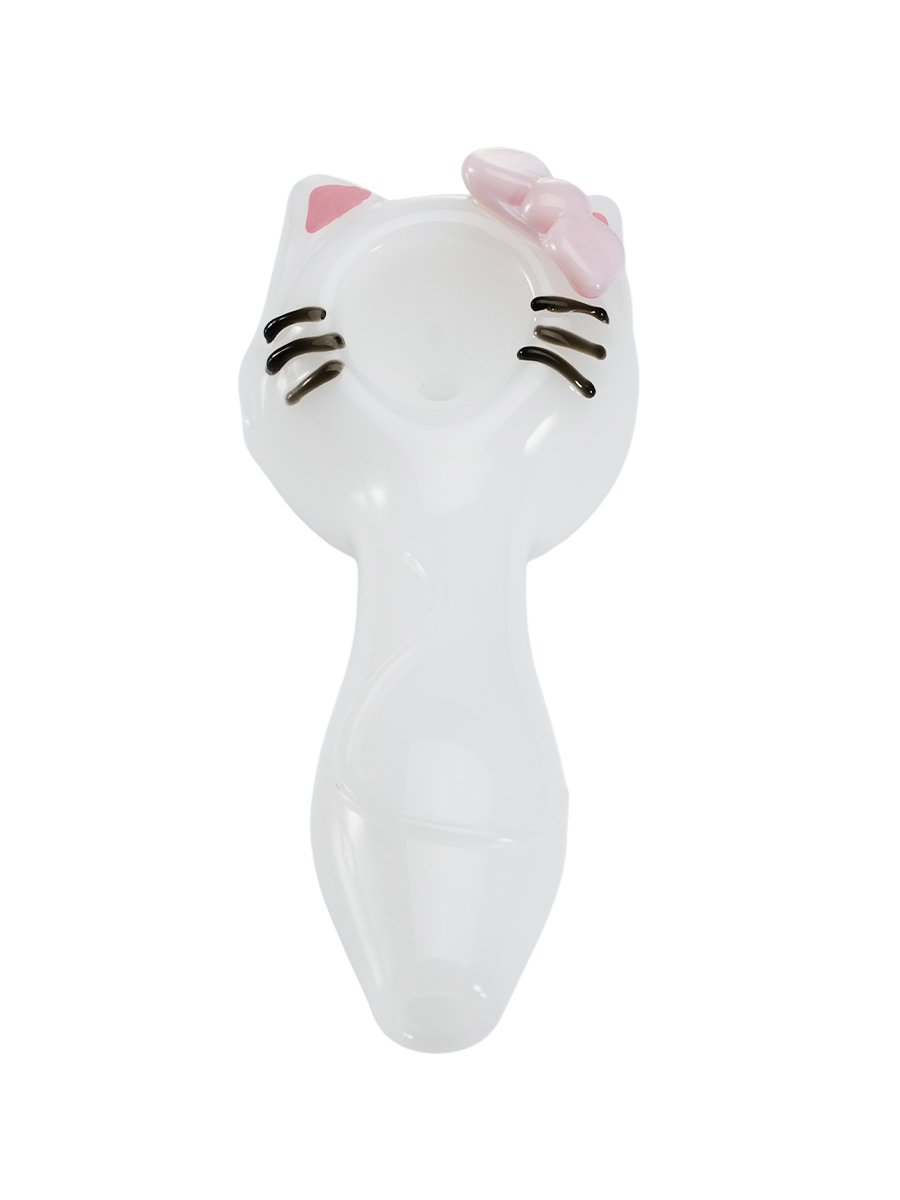 White Hello Kitty Cat Hand Pipe White Hello Kitty Cat Hand Pipe