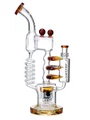 sleek recycler innovative spiderman shank bong gold