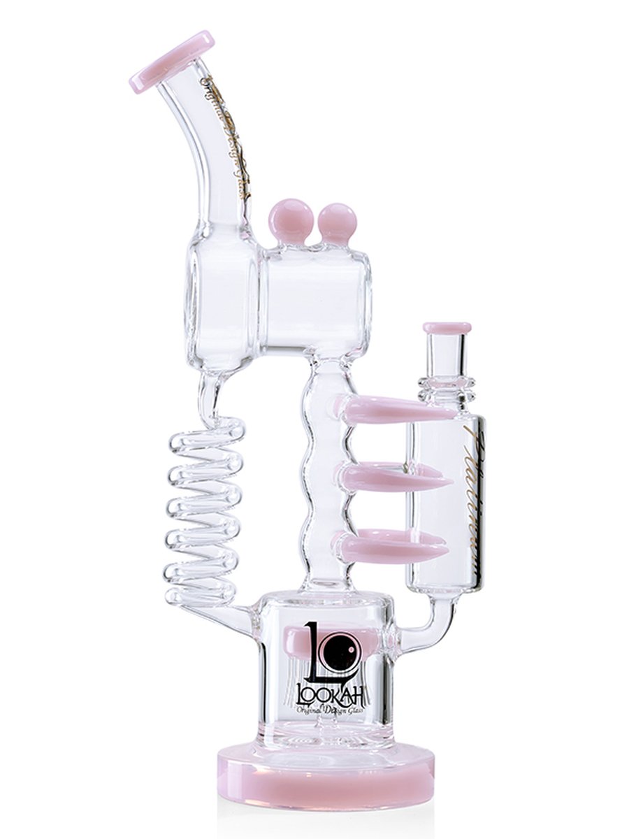 Lookah 14" Recycler Glass Spiderman Shank Water Pipe, Colors: Purple, 10 image Lookah 14" Recycler Glass Spiderman Shank Water Pipe, Colors: Purple, 10 image