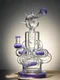 Lookah Bong 12.8 " Multi Spike Spiral Inline Perc Recycler Water Pipe, Colors: Purple
