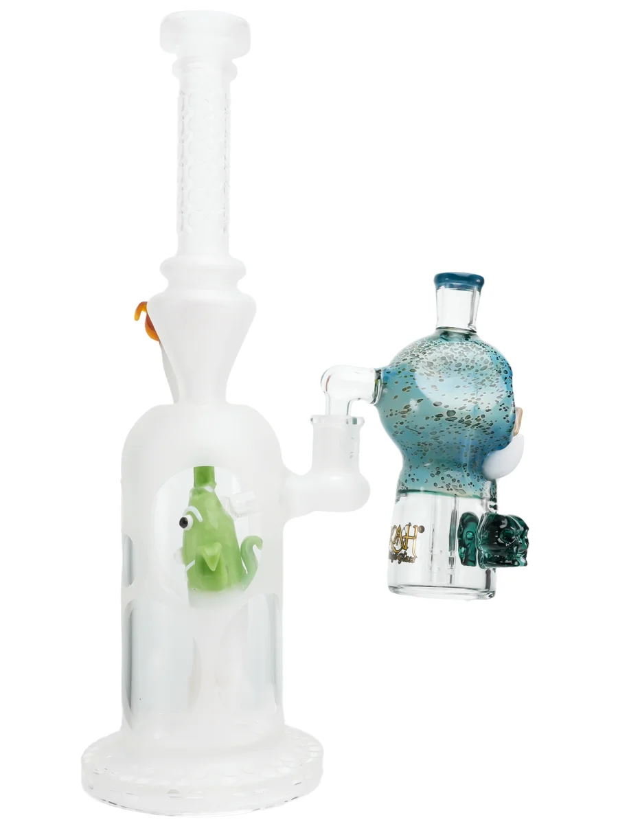 14mm 90-Degree Fanged Skull Ash Catcher, Colors: Dark Blue, 2 image