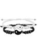 2Pc Yin Yang Adjustable Bracelet Wristband