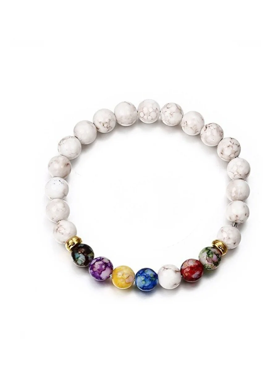 Colorful Chakra Crystal Bracelet Wristband, Color: Colorful, 2 image