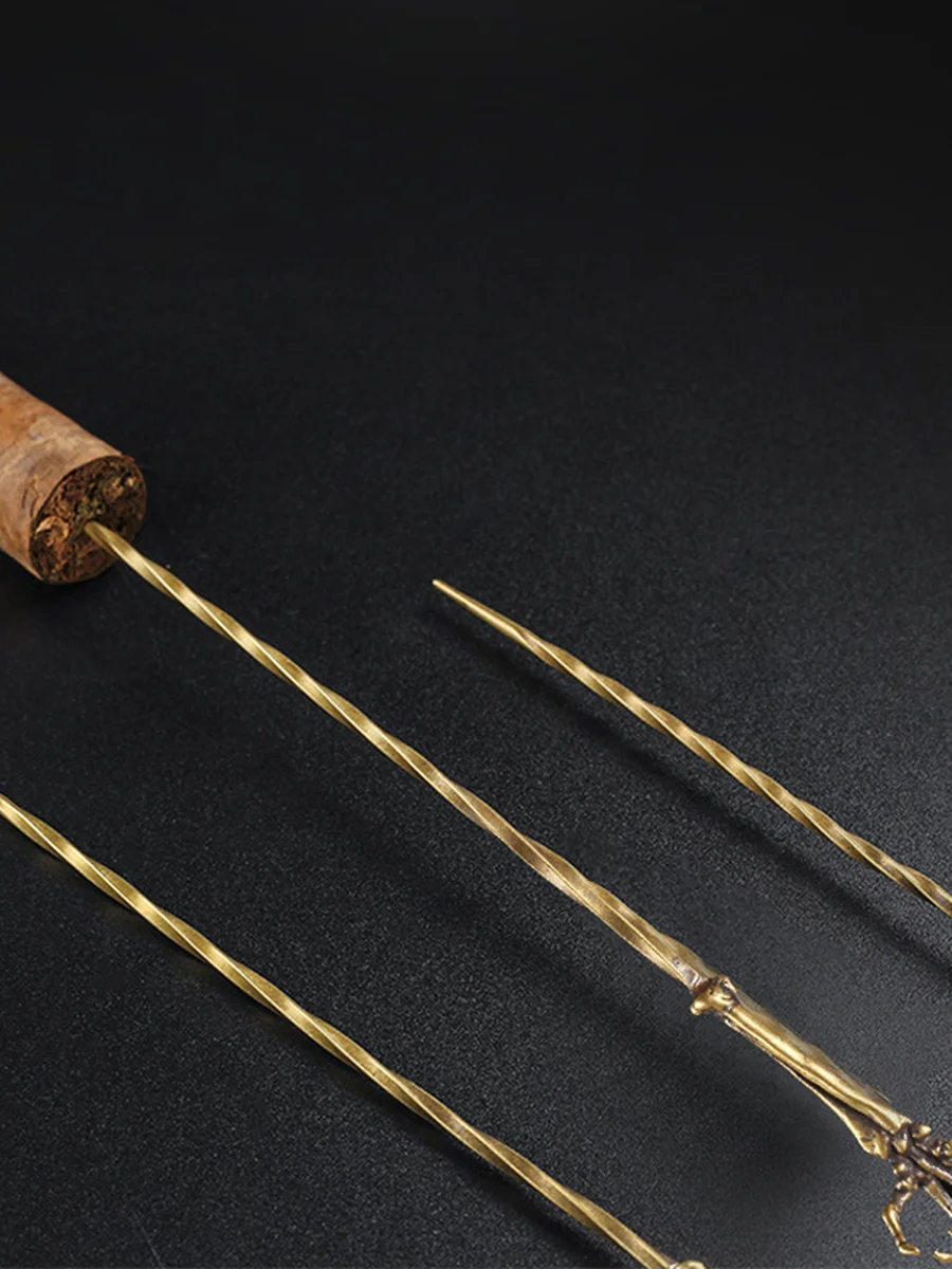 Multifunctional Brass Cigar Pin Cigarette Holder