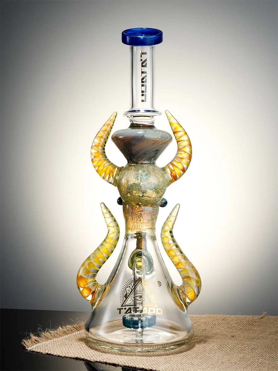 11.5" Cool Ornate Satanic Dab Rig11 11.5" Cool Ornate Satanic Dab Rig11