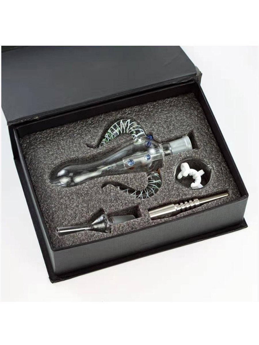 Turtle Glass Nectar Straw Set