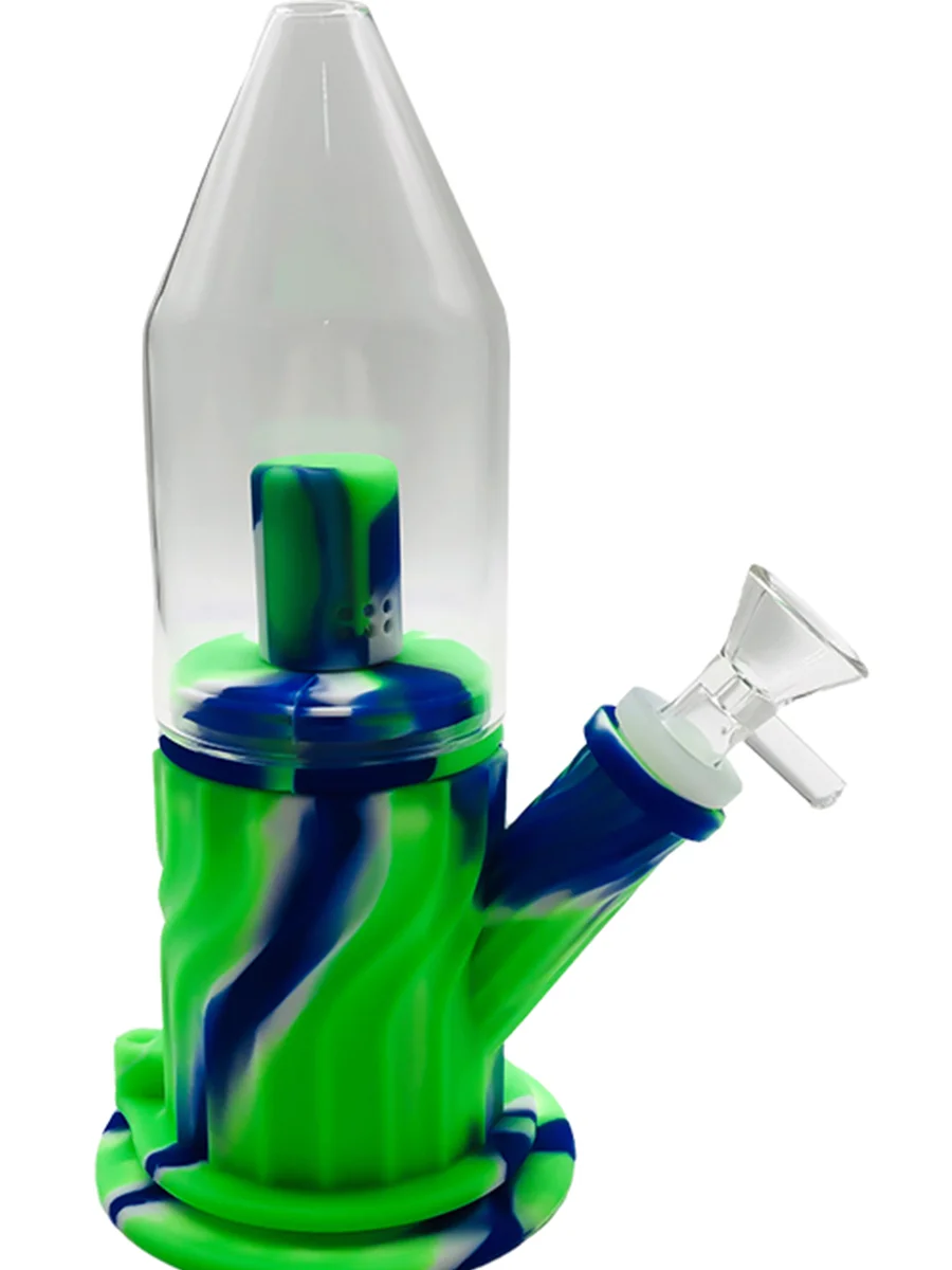 Wave-shaped Conical Silicone Bong