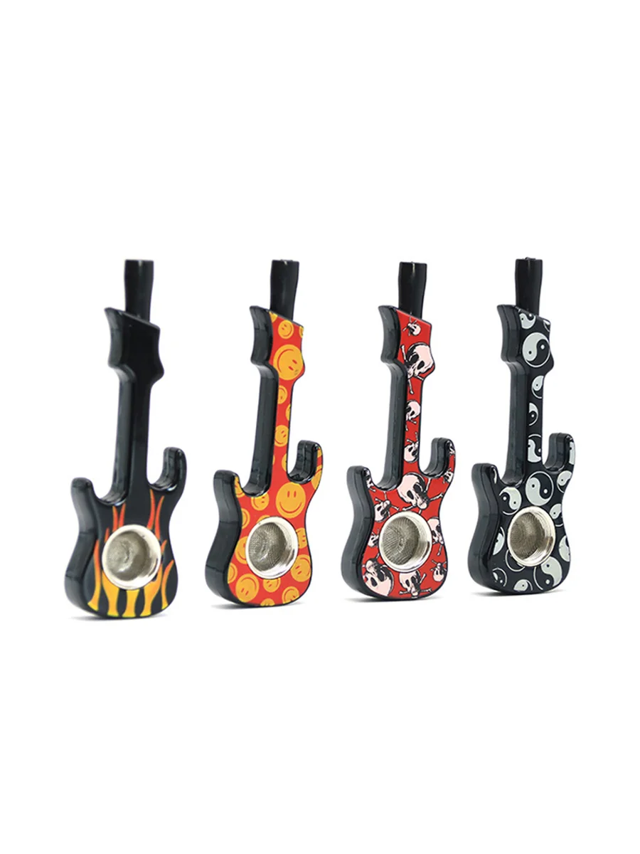 4PCS Metal Guitar Smoking Pipe