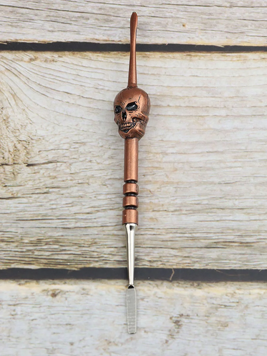 2 PCS Cool Skull Metal Dab Tools, 7 image 2 PCS Cool Skull Metal Dab Tools, 7 image
