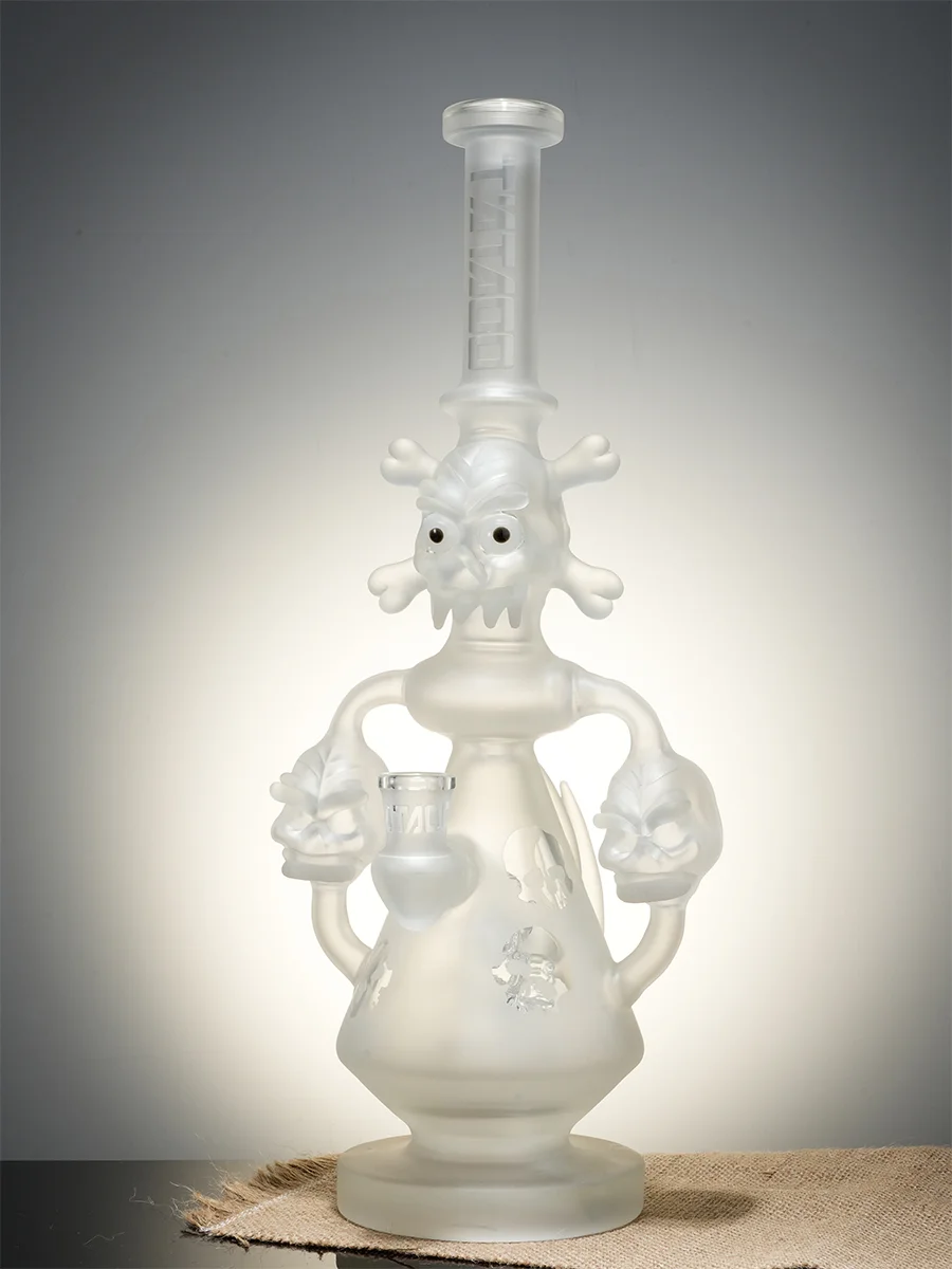 Lookah Bong 15" Cool Frosted Skull Beaker Glass Water Pipe8 Lookah Bong 15" Cool Frosted Skull Beaker Glass Water Pipe8