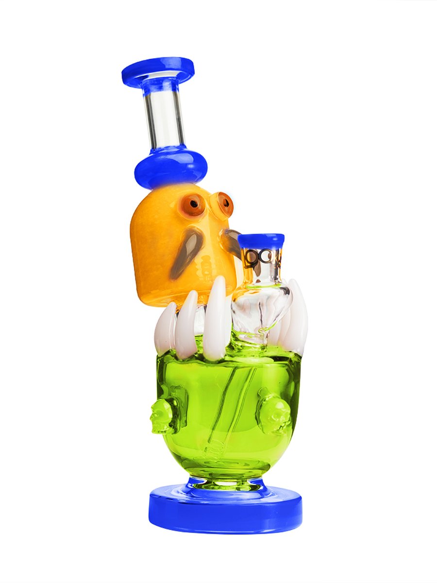 Lookah Bong 9.6" Cute Critter Octopus Dab Rig - Drak Blue, Colors: Dark Blue, 5 image