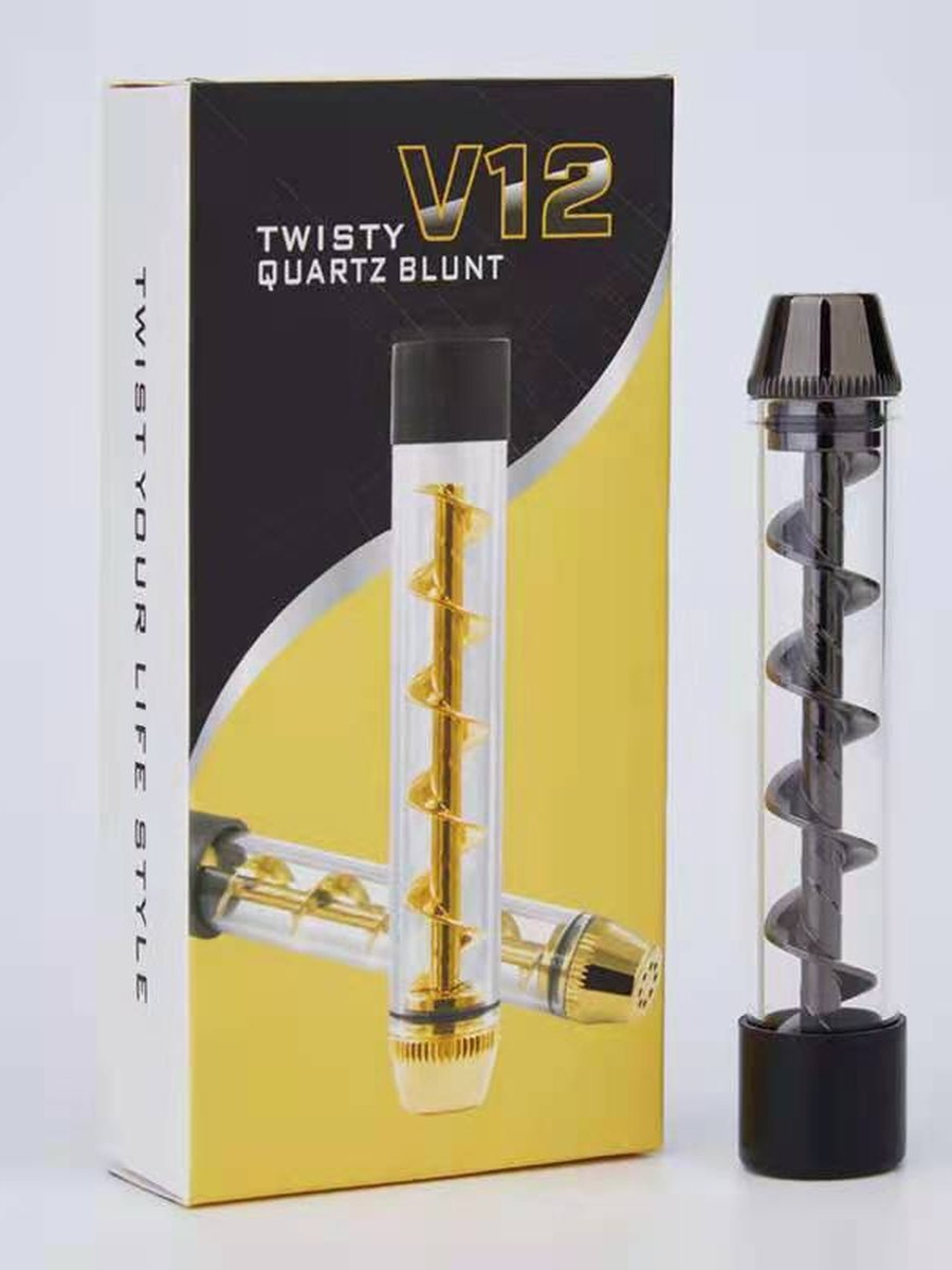 Twisty Glass Blunt Pipe, Color: Rainbow, 3 image Twisty Glass Blunt Pipe, Color: Rainbow, 3 image