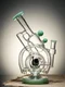 Lookah Bong 10" Orbital Double Chamber Recycler Water Pipe, Colors: Clear Green